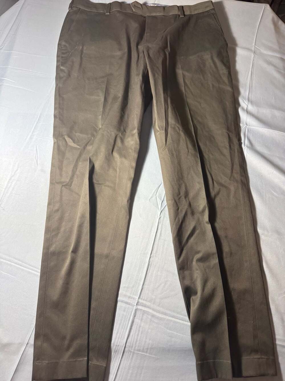 Brooks Brothers Men's Flat Front Dress Pants grey Size 38x32